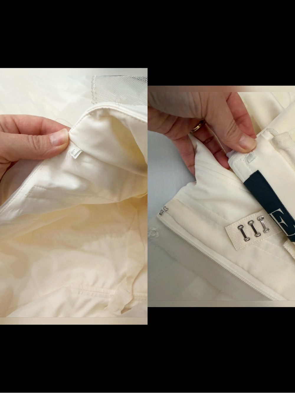 White by Vera Wang Organza Trumpet Wedding Dress STYLE # VW351011 - Picture 13 of 16
